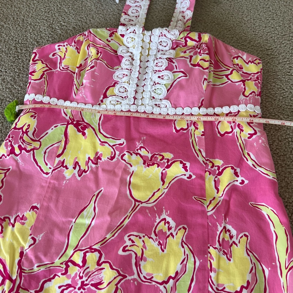 Lilly Pulitzer Isabel Hottie Pink Day Halter Floral Dress - Picture 7 of 8